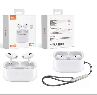 Fone de ouvido bluetooth kdpan kn-778 branco