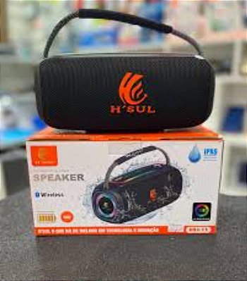 Caixa de som bluetooth/tf/fm radio/usb recarregavel 20w h'sul hsj-2000