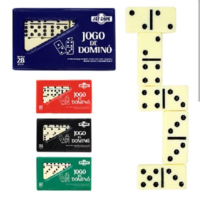 Domino grande color vermelho