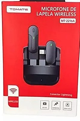 Microfone de lapela wireless 1 unid entrada ios tomate mt-2216a