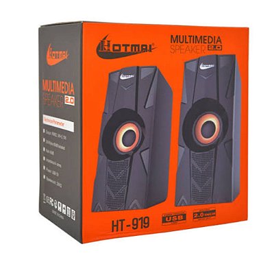 Caixa de som para pc/notebook/ipod/iphone/usb hotmai 2.0 ht-919