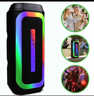 Caixa de som bluetooth/fm/tf/radio/usb/mic recarregavel h'sul hsy-2406