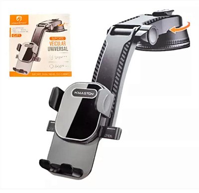 Suporte de celular veicular ventosa h'maston cj72