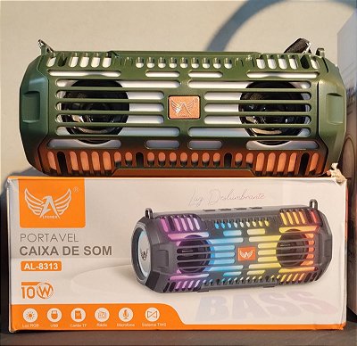 Caixa de som bluetooth/tf/fm radio/usb/aux recarregavel altomex al-8313