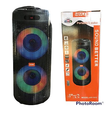 Caixa de som bluetooth/tf/fm radio/usb recarregavel heyli hy-1111