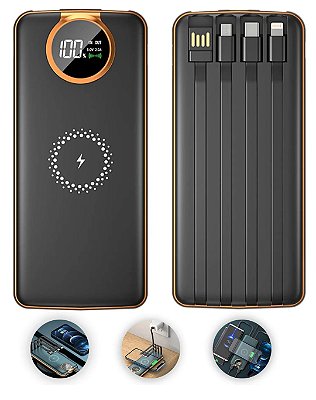 Bateria carregador portatil power bank com aproximacao 10000mah altomex al-762