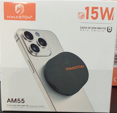 Caixa de som bluetoooth magnetico 15w h'maston am55