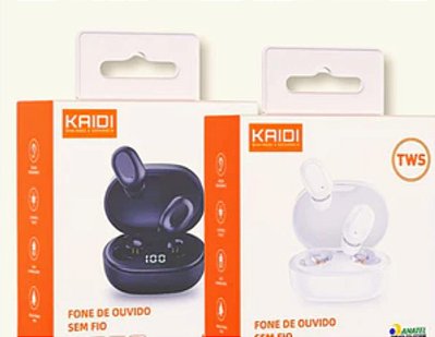 Fone de ouvido bluetooth kaidi kd-7102 branco