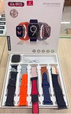Relogio smartwacht digital com 10 pulseiras ka-9973