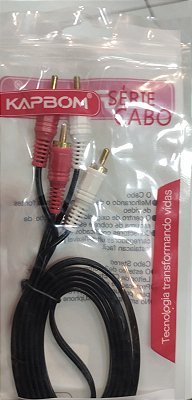 Cabo de audio 2 p2 x 2 p2 kapbom kap-p2-p2