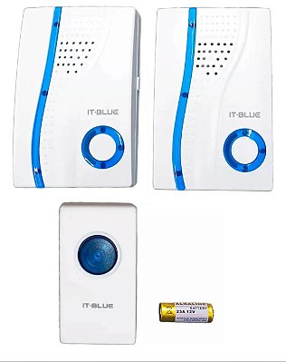 Campainha sem fio com 2 receptores it-blue sd-177a