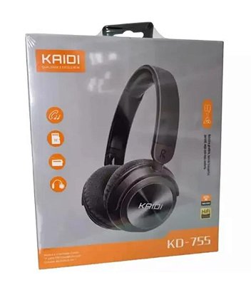Fone de ouvido bluetooth kaidi kd-755 preto