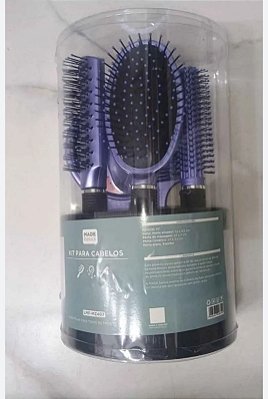 Kit de escovas de cabelo com5 unidades atomo mo-tz-s01