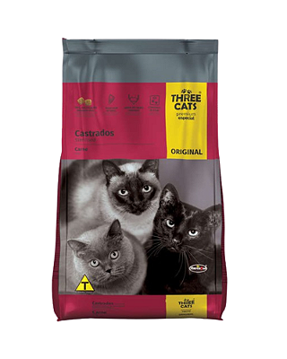Three Cats Original Sabor Carne Gatos Adultos - Pet Delivery Santa
