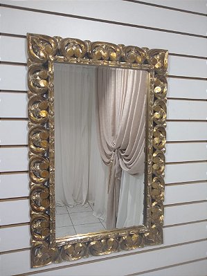 Espelho Corpo Inteiro Borda Dourada