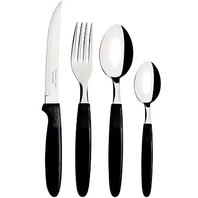 Faqueiro Inox Ipanema Preto 30 Peças Tramontina