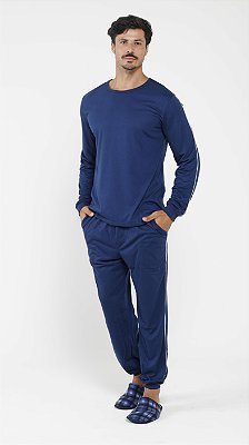 Pijama Masculino Longo Azul