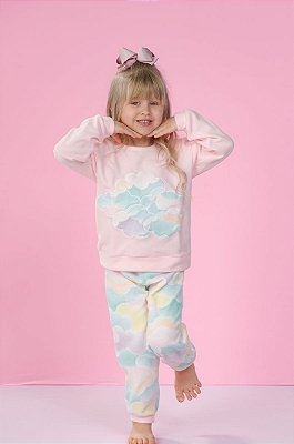 Pijama Infantil de Menina Longo em Soft