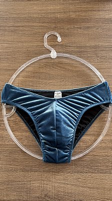 Sunga Bodybulder Azul turquesa Veludo - Padrão IFBB