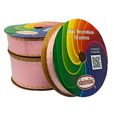 Fita Jeans SINIMBU Pespontada | Rosa Candy