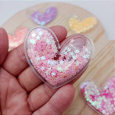 Aplique Coração com Paête | 5 cm