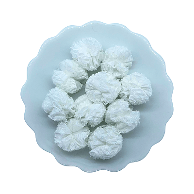 Pompom de Malha 25mm com 10 unidades | Branco