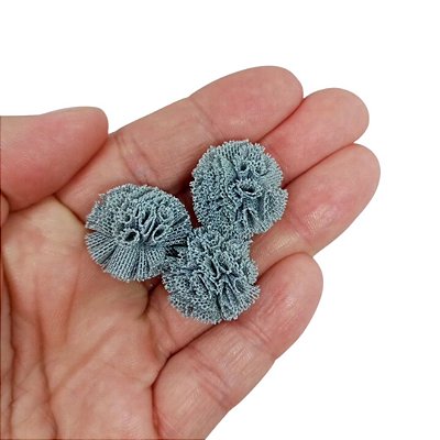 Pompom de Malha 25mm com 10 unidades | Cinza