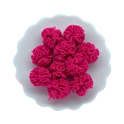 Pompom de Malha 25mm com 10 unidades | Rosa Pink