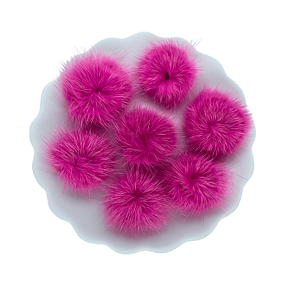 Pompom de Pelúcia Achatado 2,5cm | Cor: 183 Garden Rose