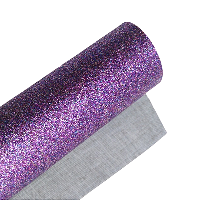 Lonita de Tecido com Glitter Fino 21cm x 29cm | Cor: Lilás