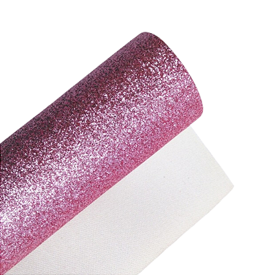 Lonita de Tecido com Glitter Fino 21cm x 29cm | Cor: Rosa