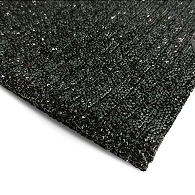 Manta de Strass Termocolante 1cm x 40cm | Cor: Preta