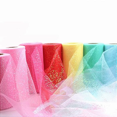 Tule com Glitter 15cm x 1m