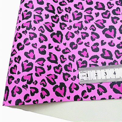 Lonita de Tecido Estampada com Coração 21cm x 29cm