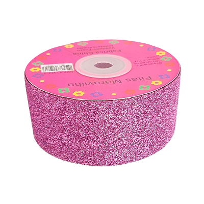 Fita Lonita com Glitter Fino 40mm | 1 Metro | Lilás