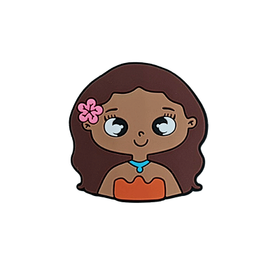 Aplique Emborrachado Rosto Princesas Disney | Moana