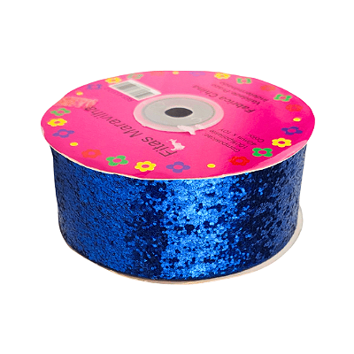 Fita Lonita Flocada 40mm | 1 Metro | Azul