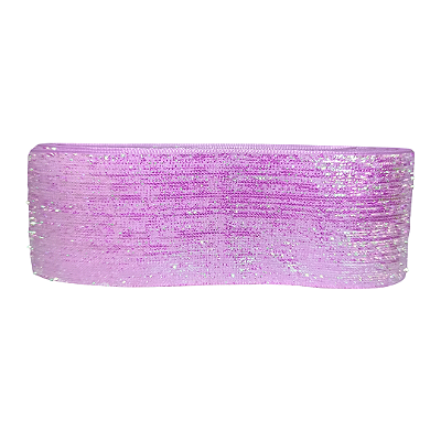 Fita Veludo Glitter Lurex Esponjada Yama | 38mm | 2 Metros | Cor: Rosa