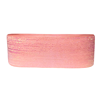 Fita Veludo Glitter Lurex Esponjada Yama | 38mm | 2 Metros | Cor: Salmão Candy