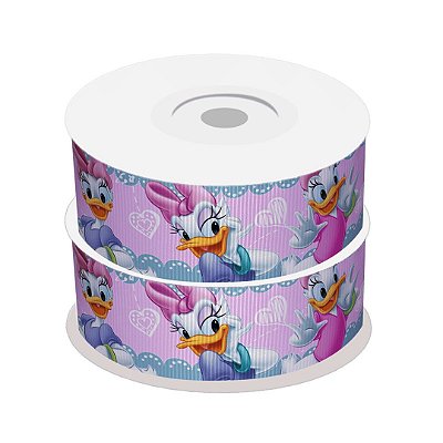 Fita de Gorgurão Estampada Margarida | 38mm | 2 Metros