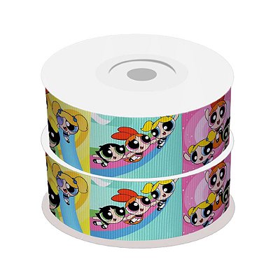 Fita de Gorgurão Meninas Super Poderosas | 38mm | 2 Metros