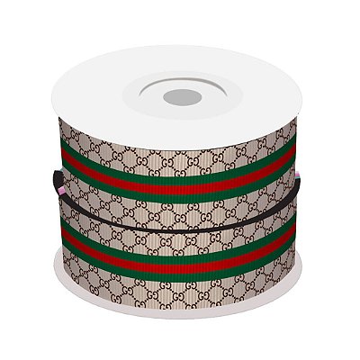 Fita de Gorgurão Monograma Bege | 38mm | 2 Metros