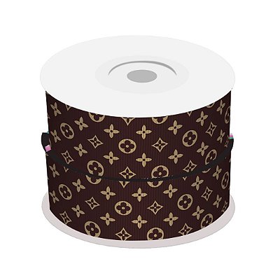 Fita de Gorgurão Grife Monograma LV Inspiração | 38mm | 2 Metros