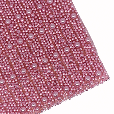 Manta de Pérola Termocolante 1cm x 40cm | Cor: Rosa