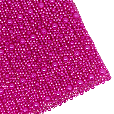 Manta de Pérola Termocolante 1cm x 40cm | Cor: Rosa Pink