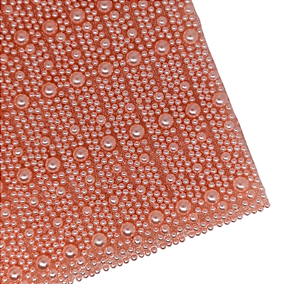 Manta de Pérola Termocolante 1cm x 40cm | Cor: Salmão