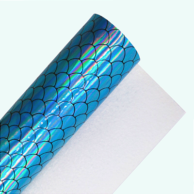 Lonita Holográfica com Escamas de Sereia em Relevo 21cm x 29cm | Cor: Azul