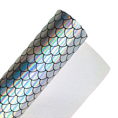 Lonita Holográfica com Escamas de Sereia em Relevo 21cm x 29cm | Cor: Prata