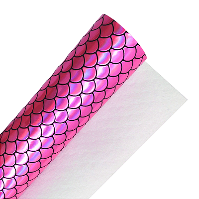 Lonita Holográfica com Escamas de Sereia em Relevo 21cm x 29cm | Cor: Rosa