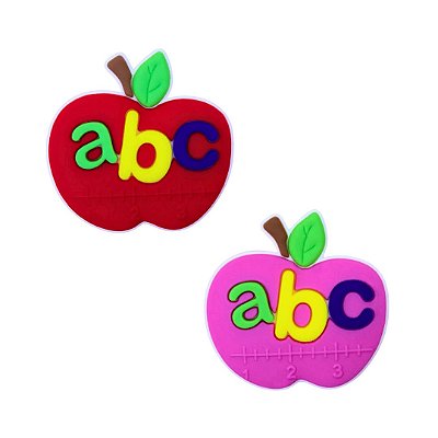 Aplique Escolar Emborrachado Maçã ABC
